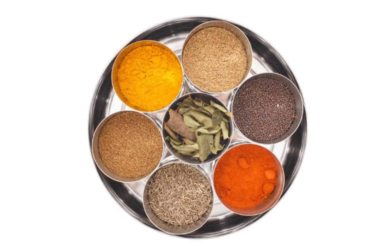 Spice kitchen tin of spices for cooking.