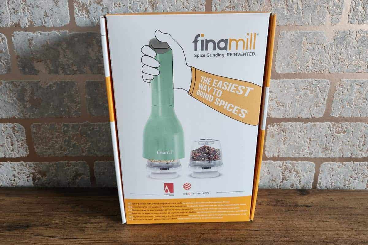 A boxed finamill grinder
