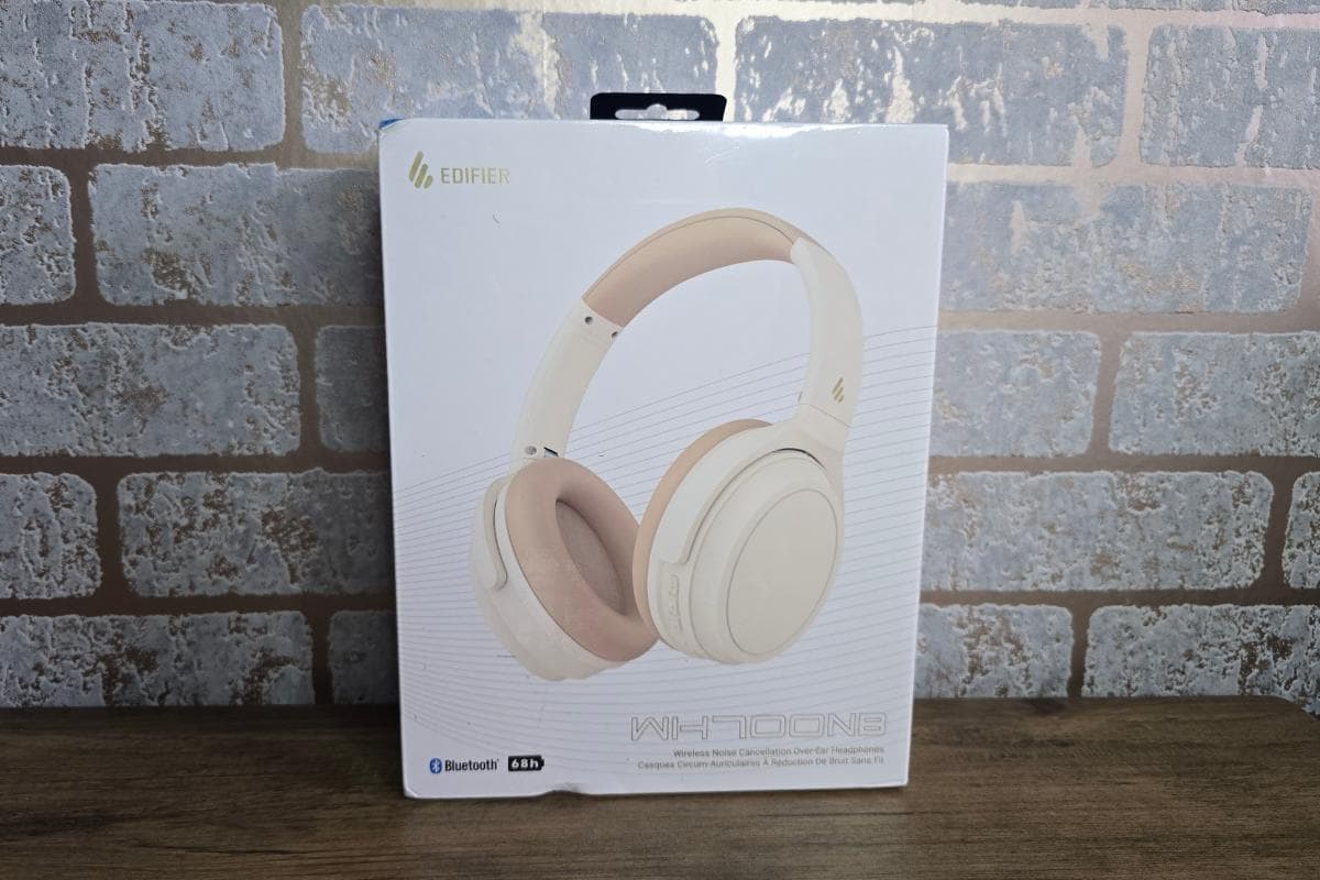 White headphones.