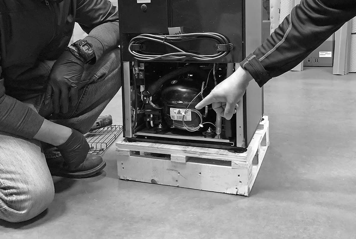 servicing a cooler