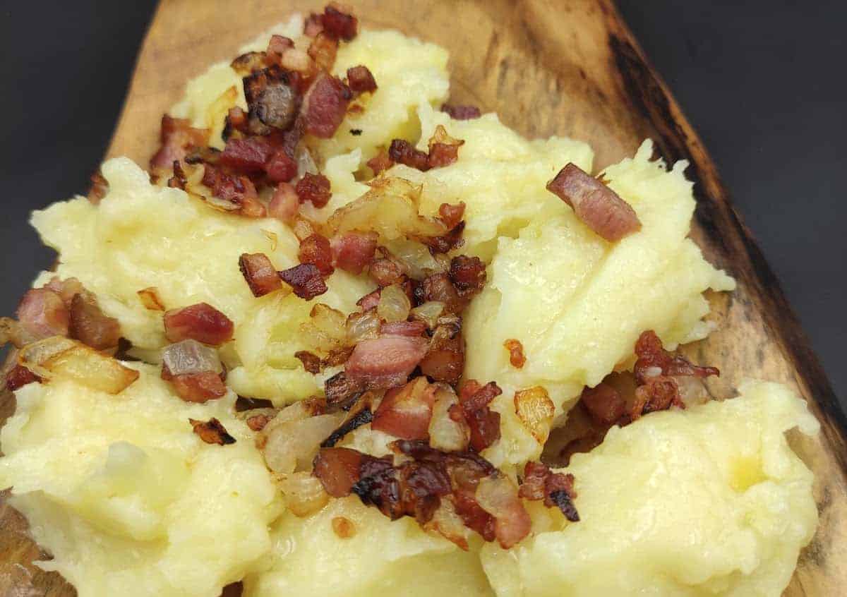 Prazoki - Polish potato with bacon.