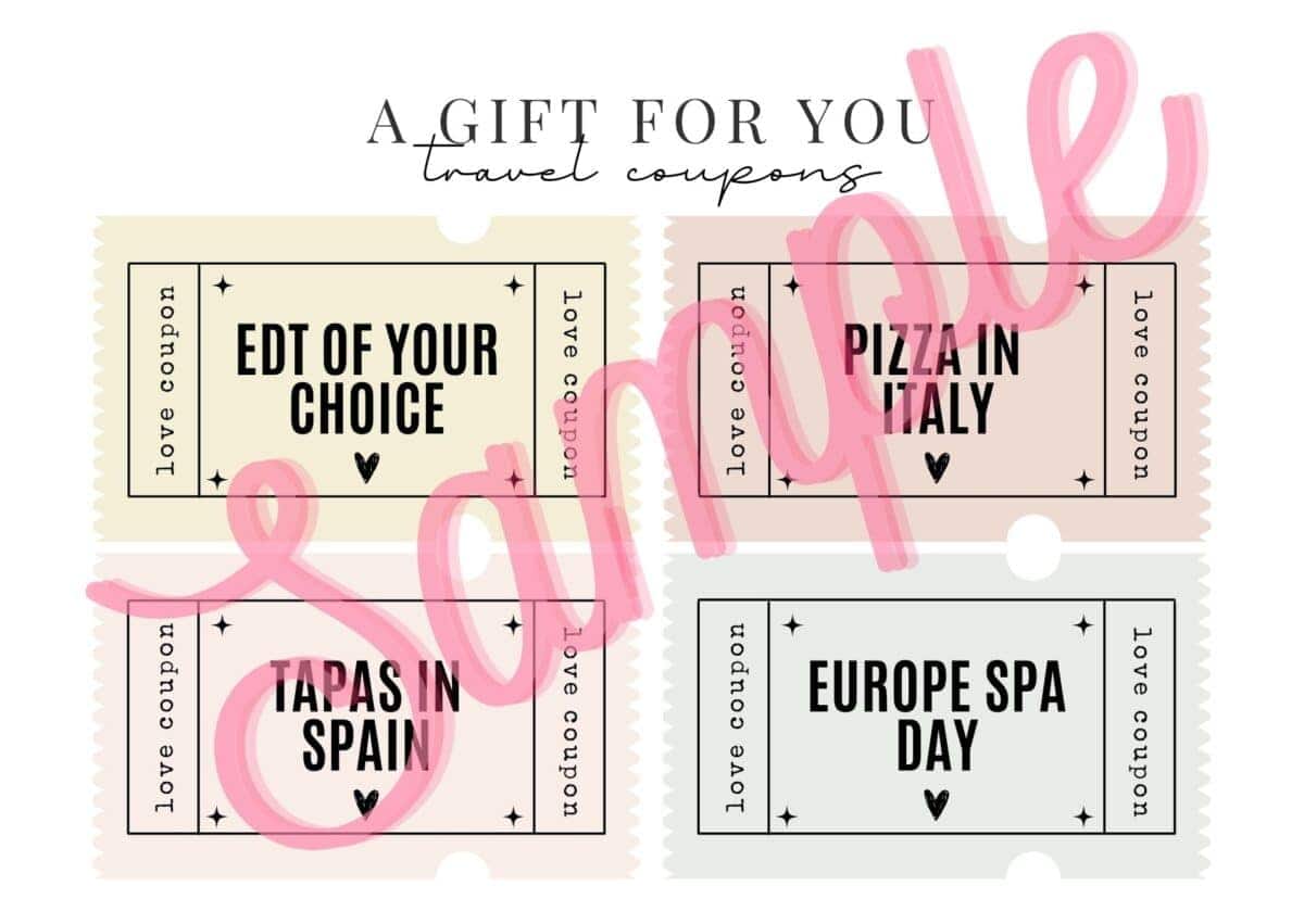 Treat your loved one and download my exclusive free gift travel coupons!