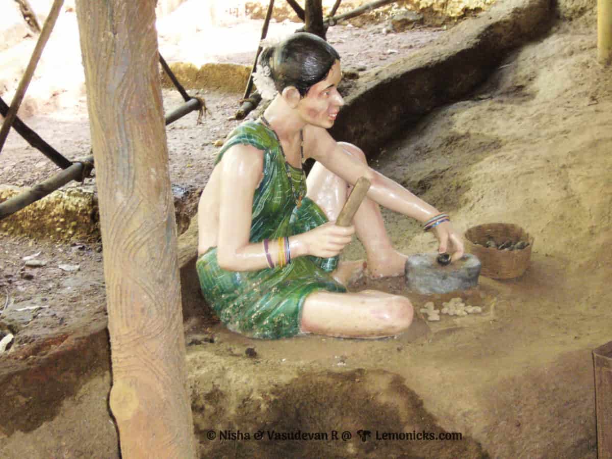 Crushing spices to add to the liqueur kaju feni