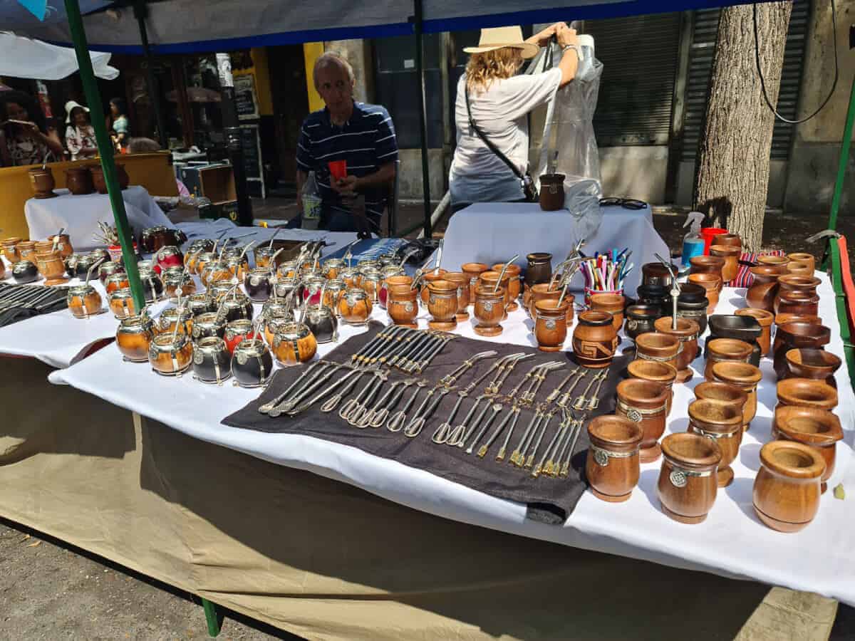 Craftsmanship stall at Feria de Mataderos Buenos Aires