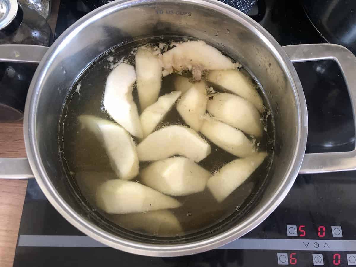 Pears in the stock.