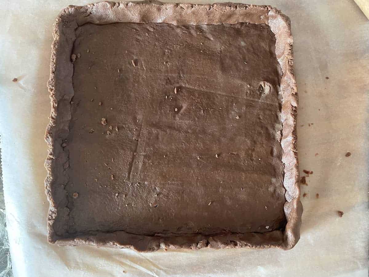 Square chocolate mazurek.