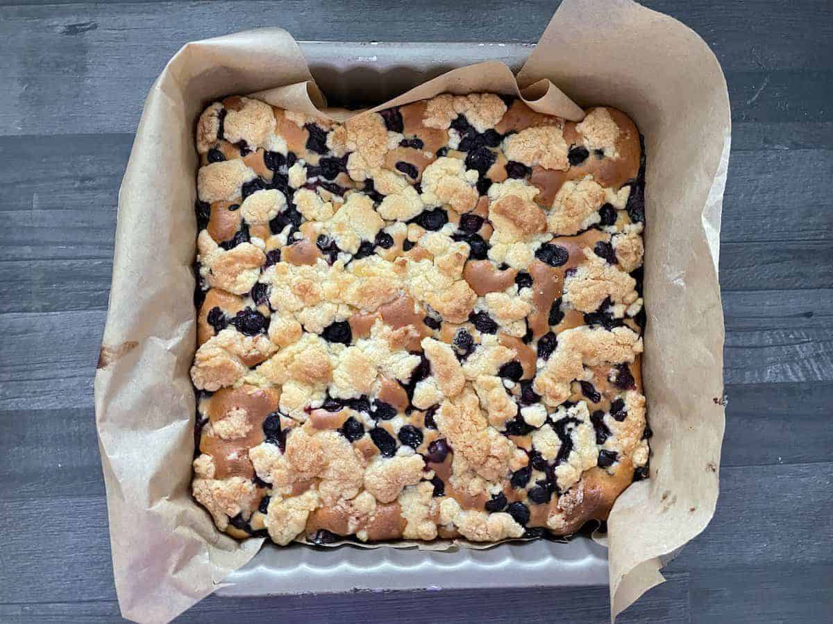 The Polish blueberry cake baked to perfection