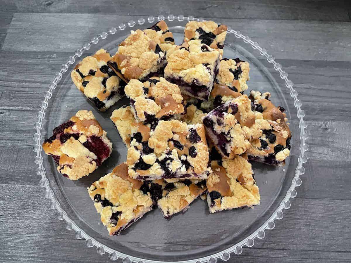 Polish Blueberry cake ready to serve.