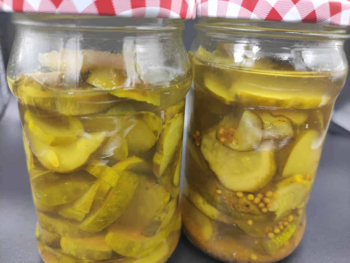 Polish canned cucumber pickle.