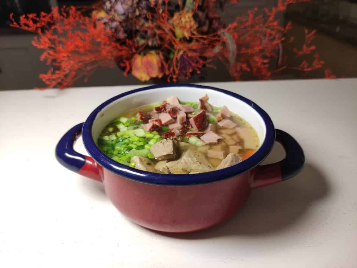 bowl of polish ham soup