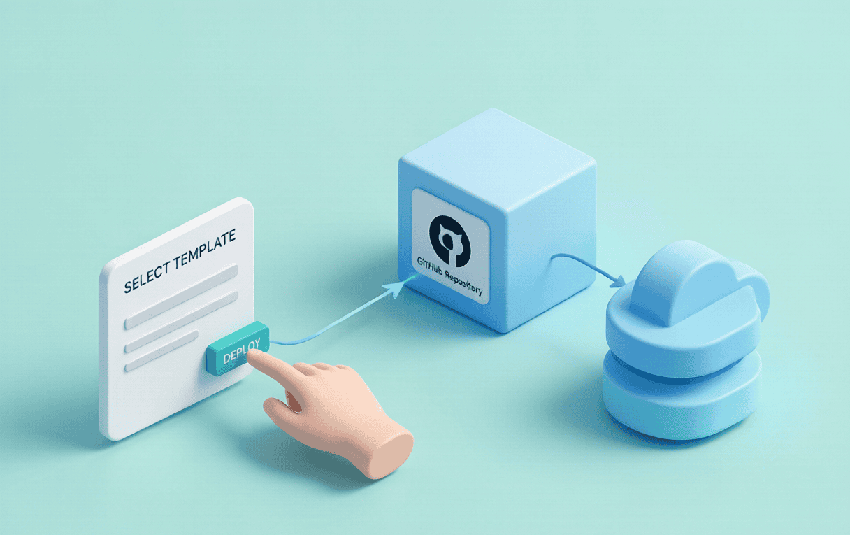 选模板、绑GitHub,点一下,基础Agent就跑起来了