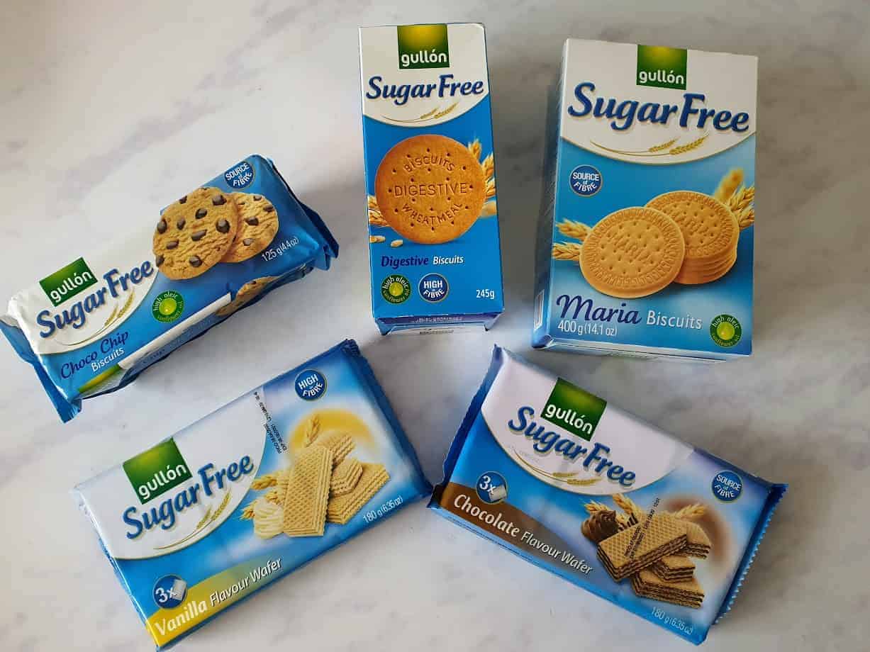 Selection of Gullon sugar free biscuits which are low syn on Slimming World