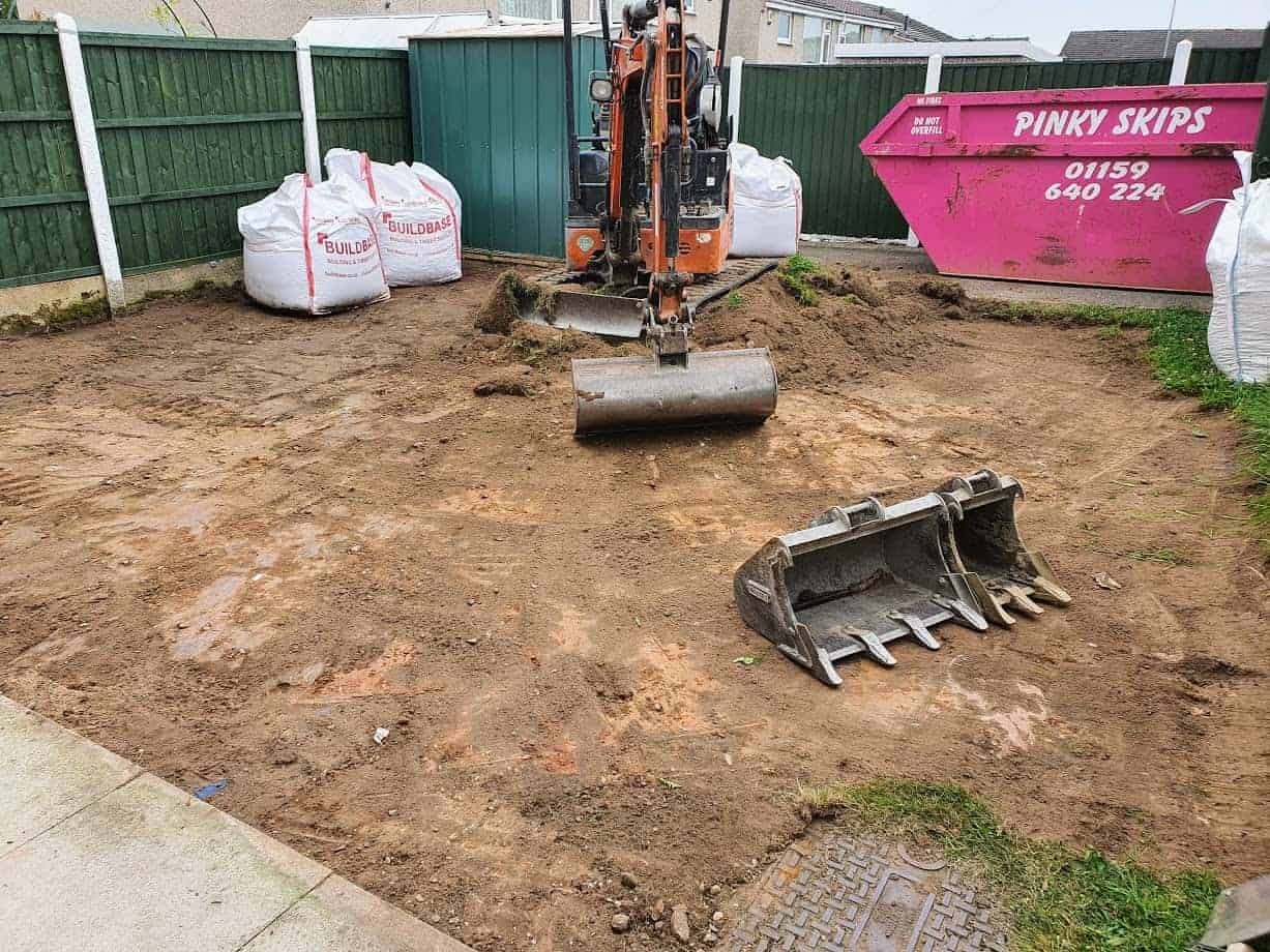A digger digging mud
