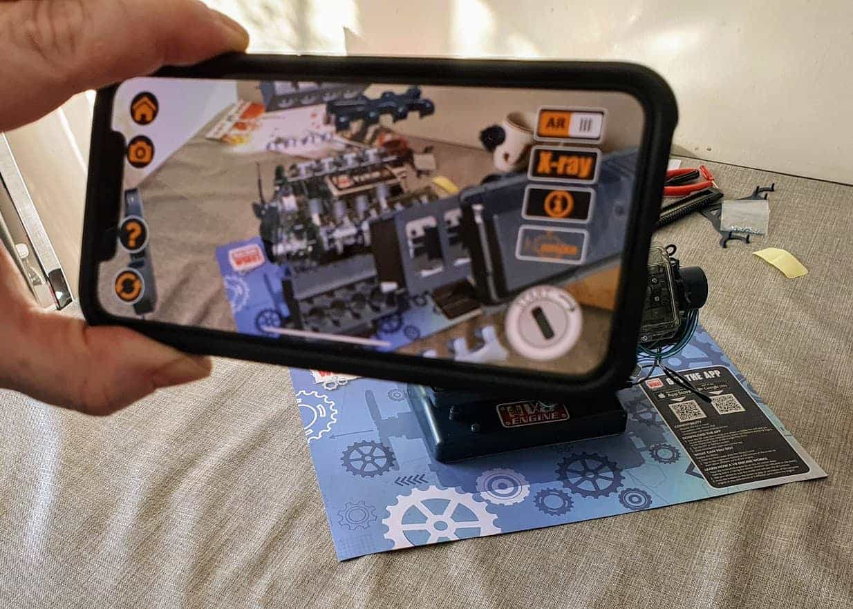 The V8 engine AR app