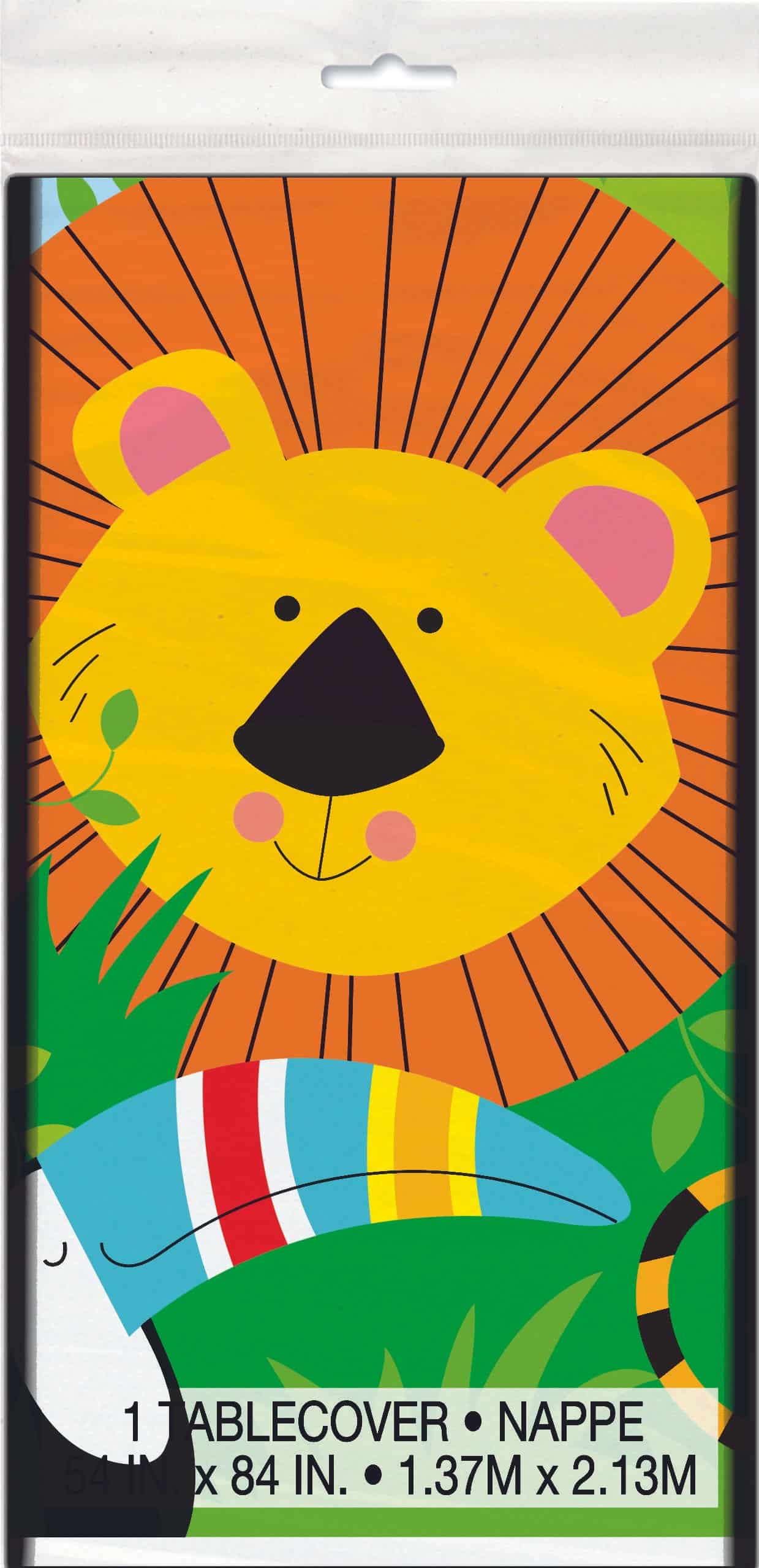 Animal Jungle Tablecover For Themed Party Decorations.