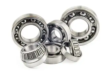 Various metal ball bearings stacked together