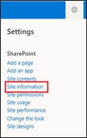 SharePoint Site Information