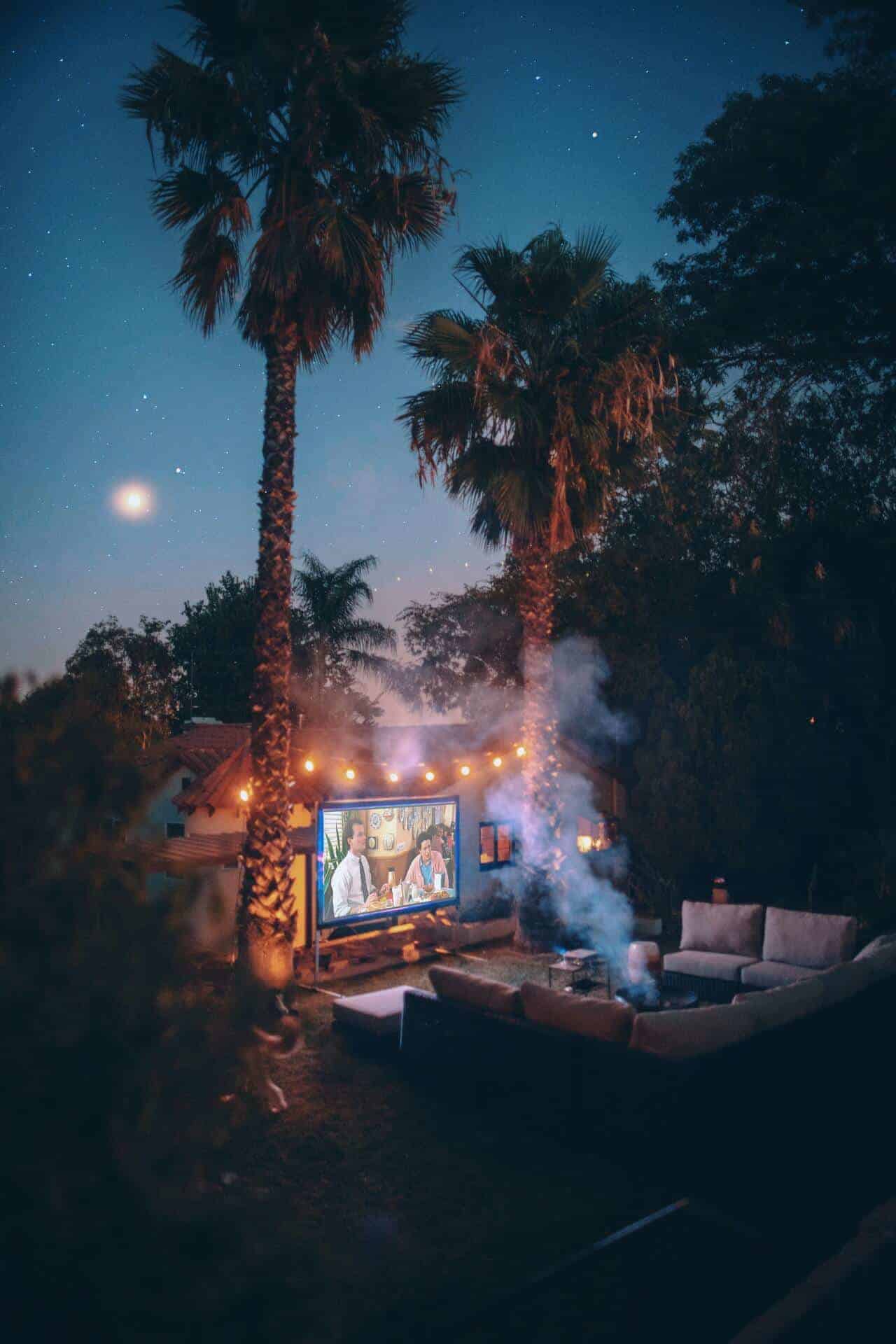 tips to make your garden more fun - movie night in the garden
