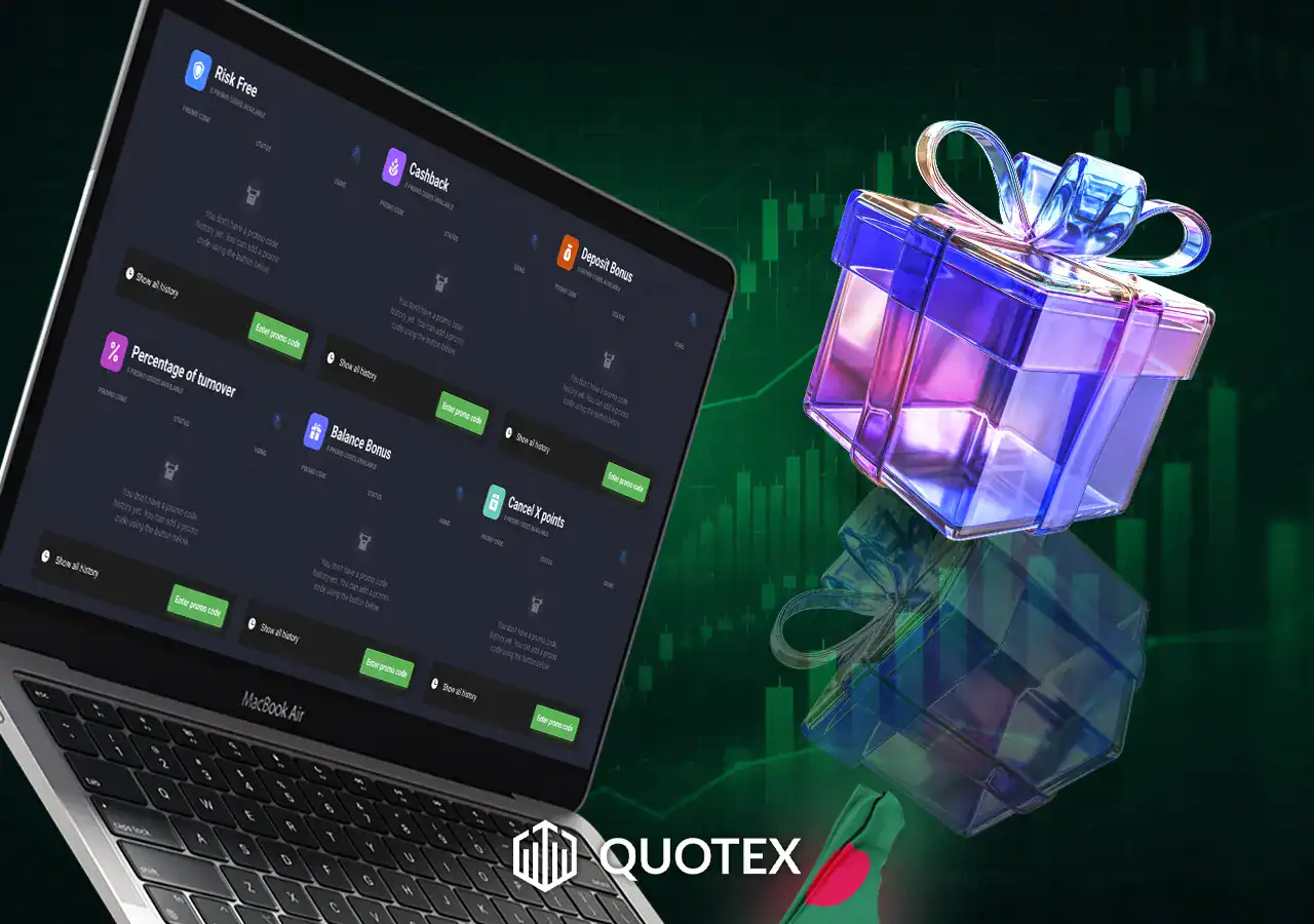 Bonuses and promotions for users of the Quotex platform