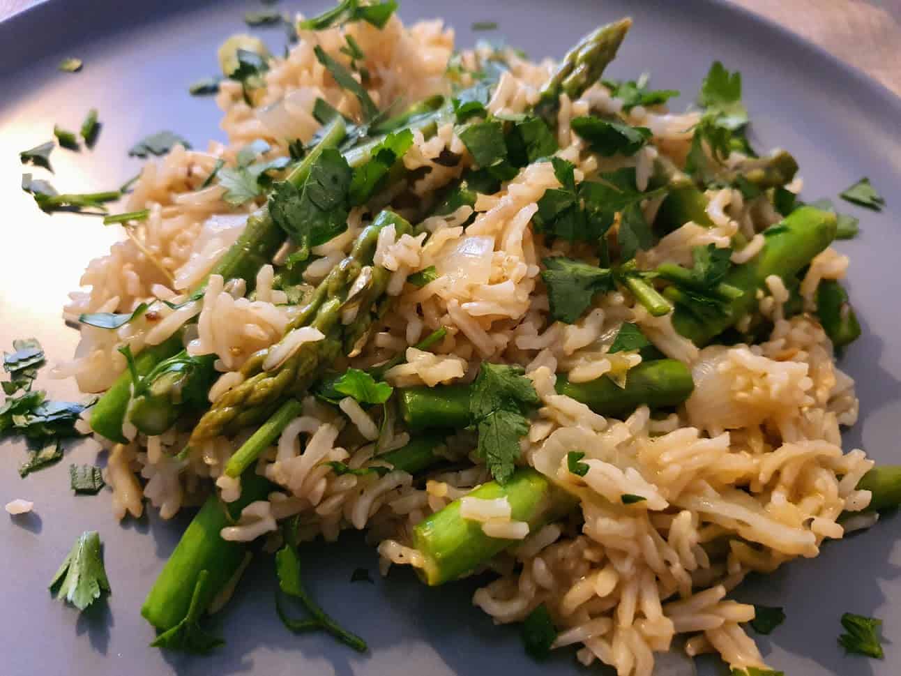 Asparagus pilaf