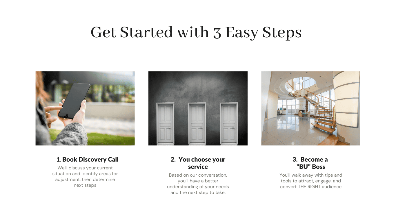 3 Steps To work with me