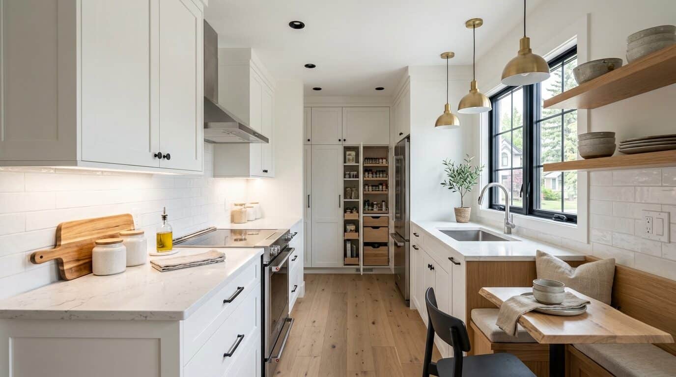 Small kitchen remodeling ideas for Calgary homes with custom cabinets