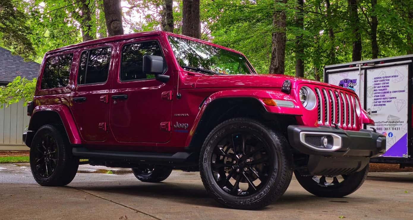 Clean Jeep Wrangler After Off-Road Detailing In Charlotte