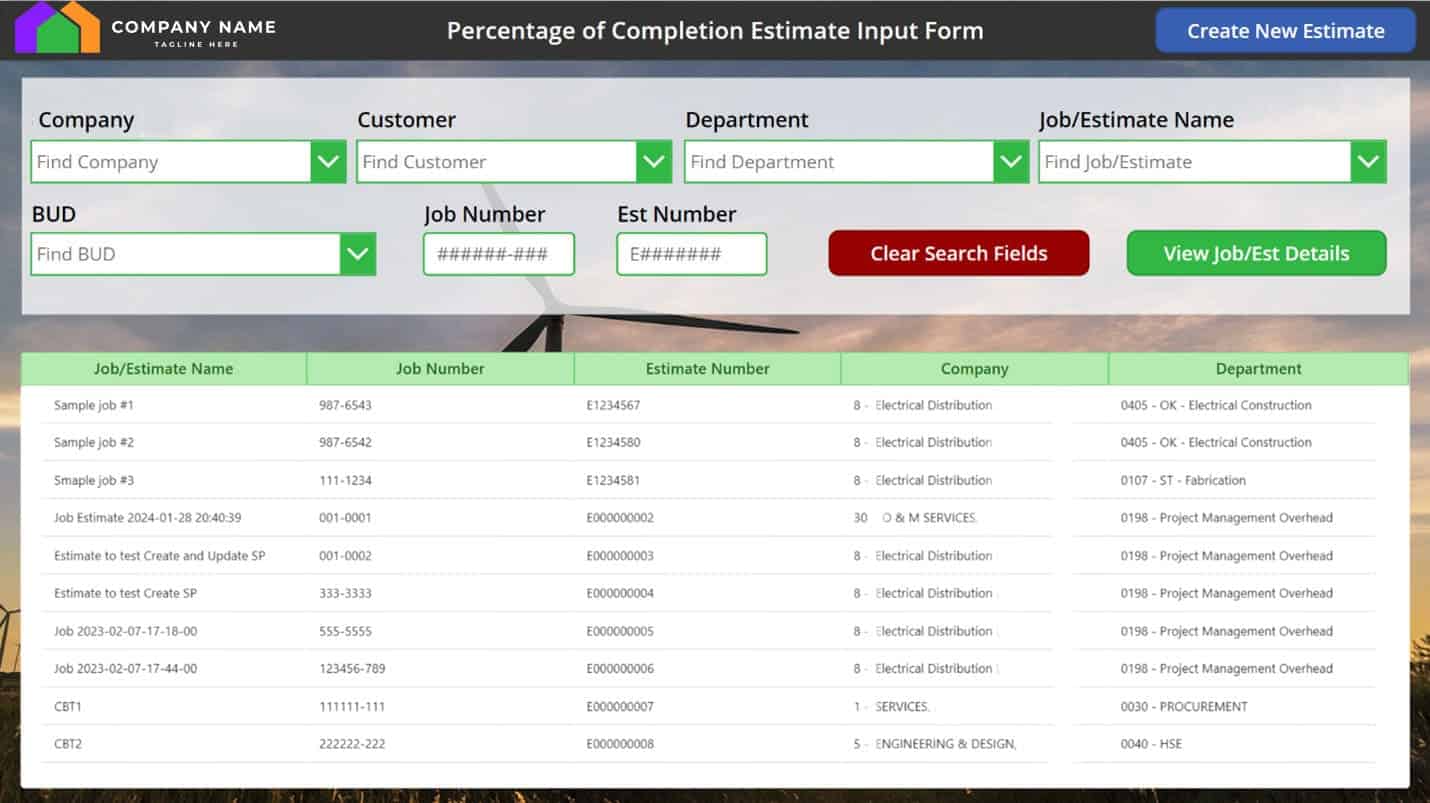 Power Apps for Construction Project Bidding & Estimating