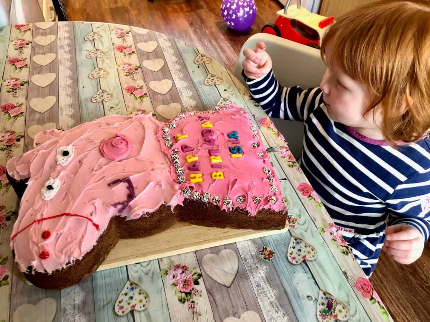 Little Dottie's 2nd Birthday April 2020 - Homemade Peppa Pig Cake