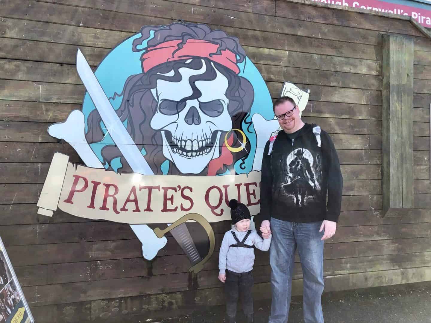 Outside at Pirates quest Newquay Cornwall