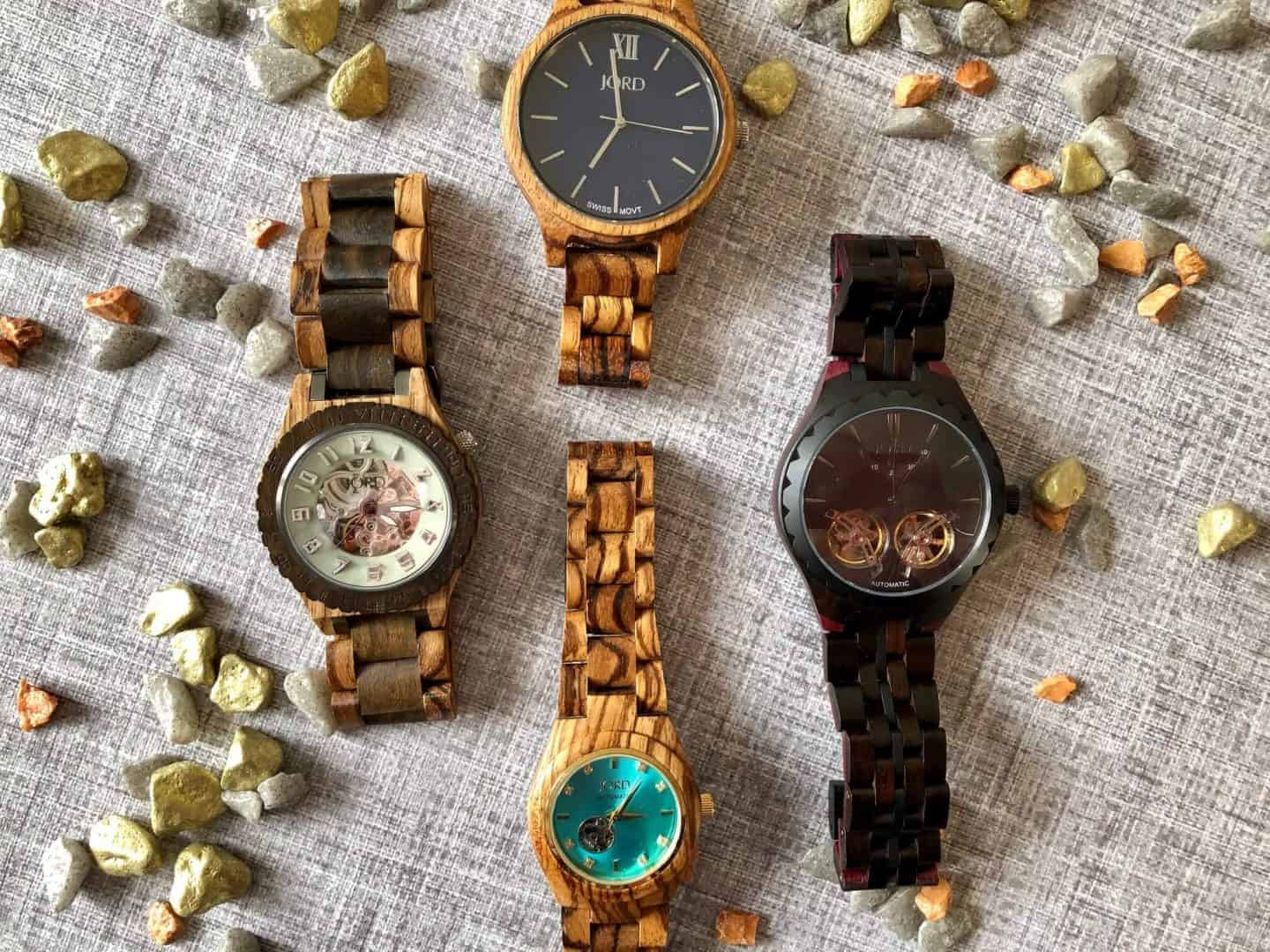 collection of JORD watches