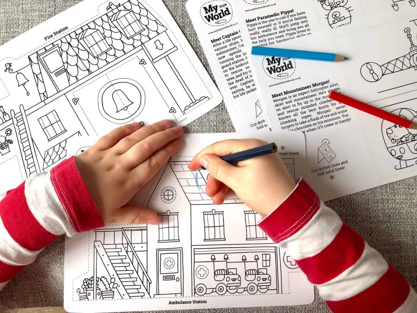 colouring in the my little world activity packs