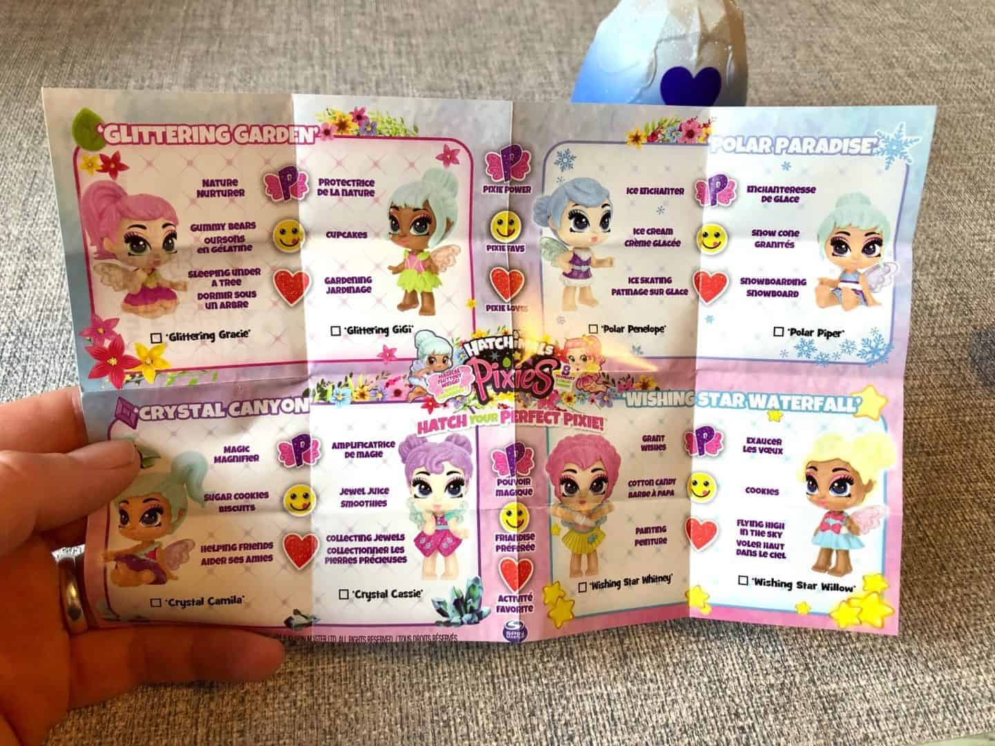 Hatchimals pixies names hot sale