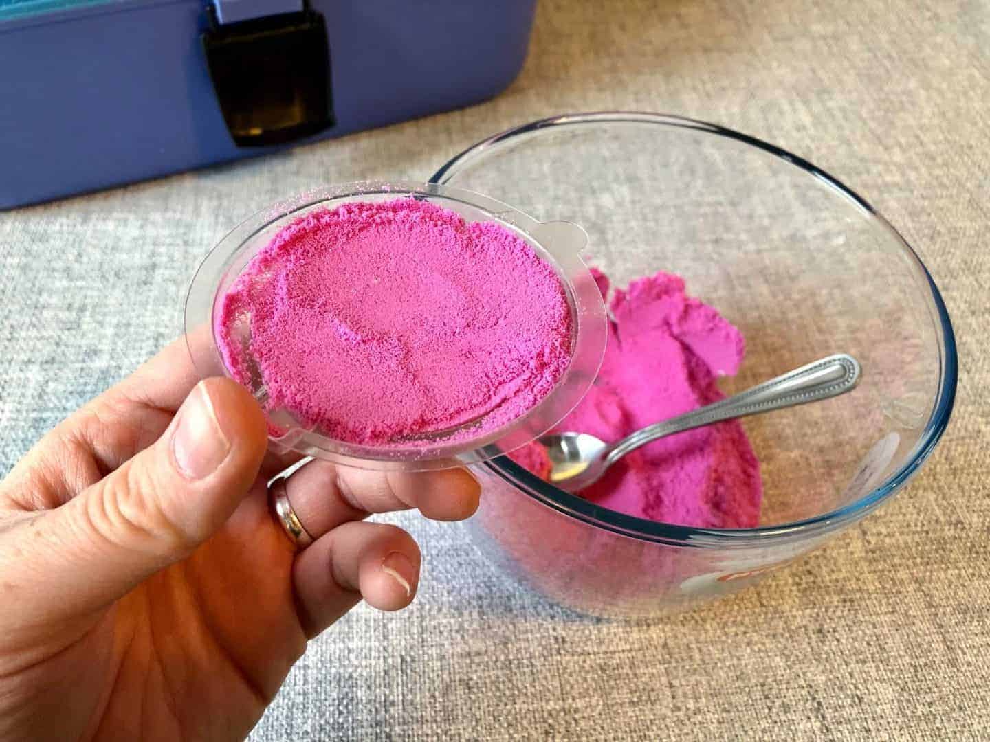 half filled bath bomb mould