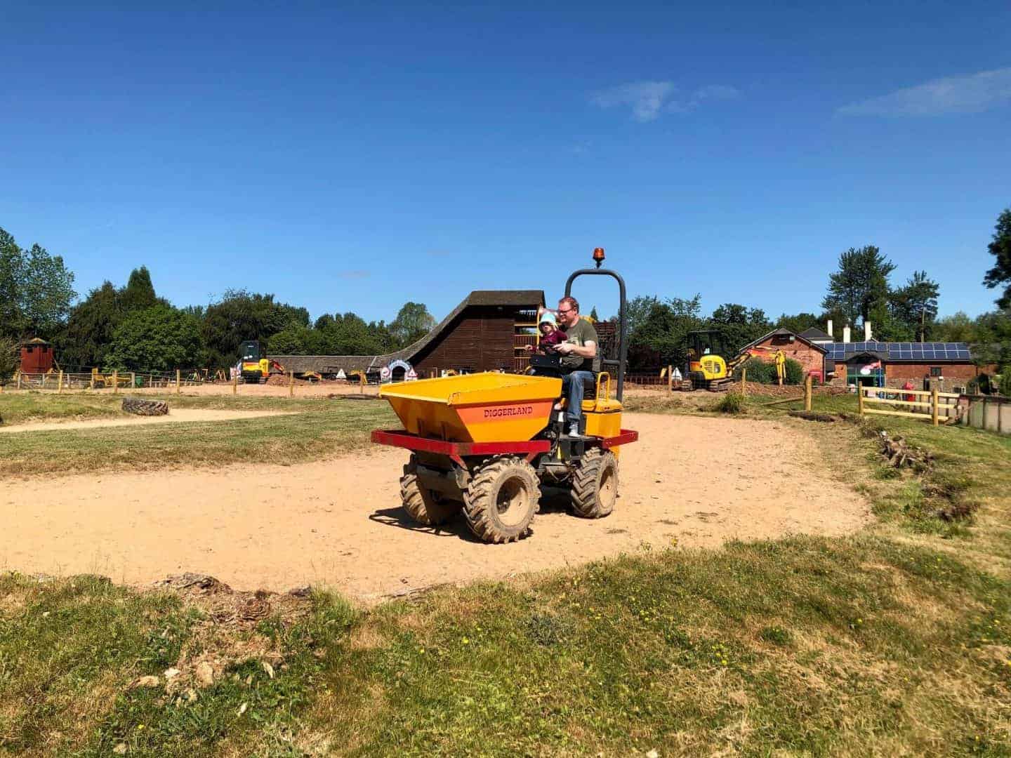 on the dumper truck at diggerland 