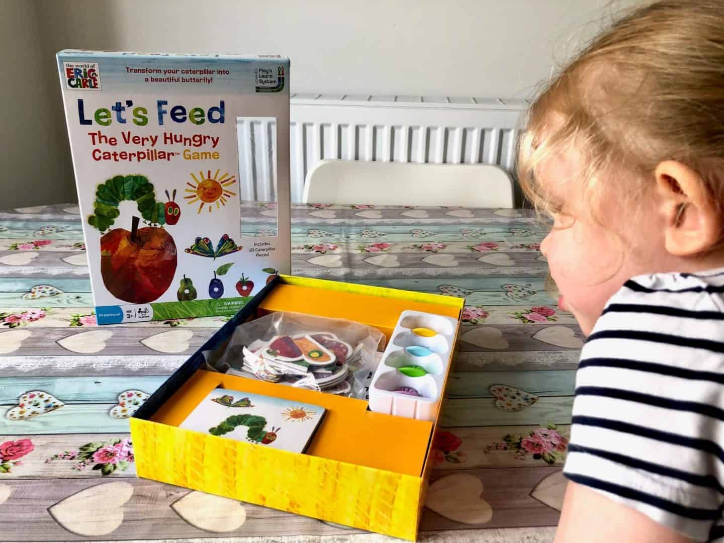 Let's Feed the Very Hungry Caterpillar board game - Pieces in the box