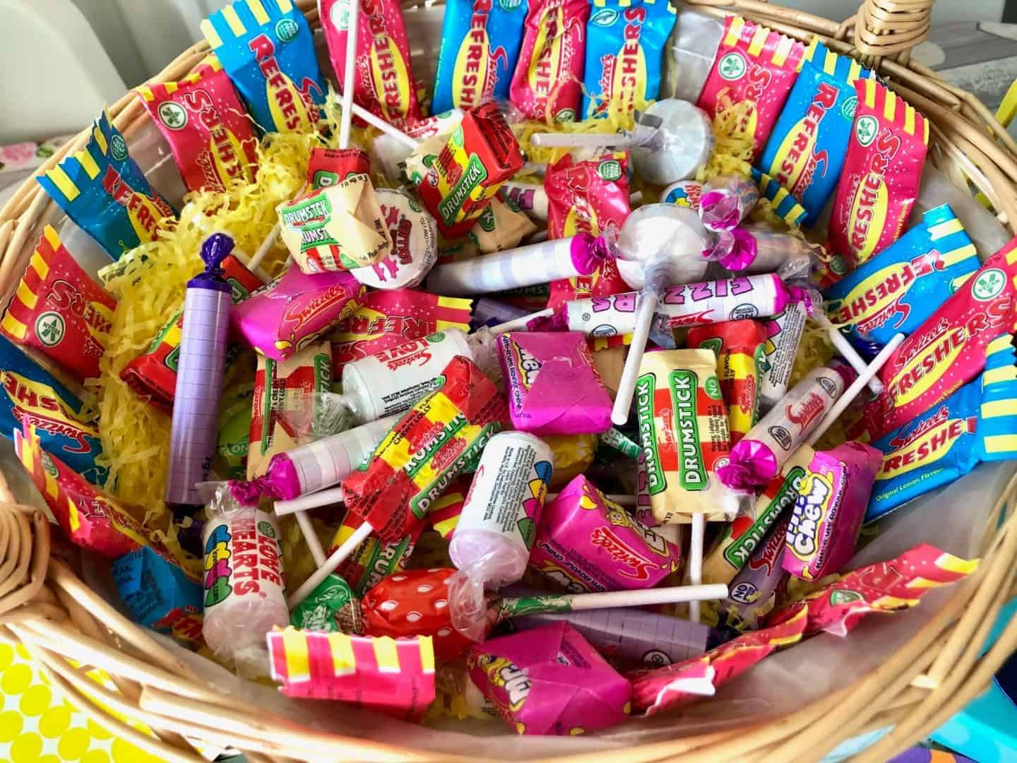 Swizzels Sweets in a Easter basket