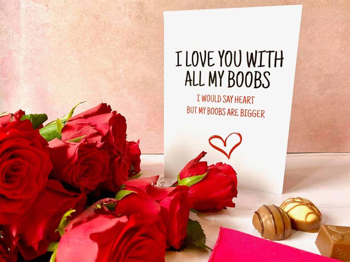 Moonpig Valentine's Day Card and Roses