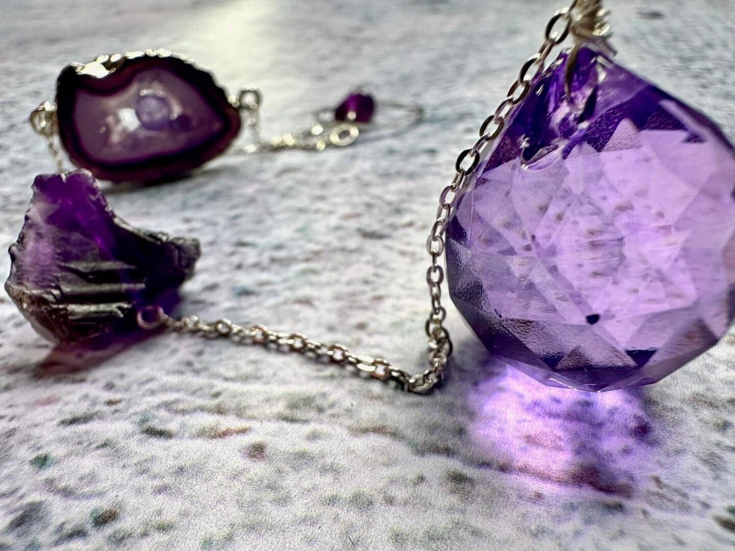 Bring Calm and Crystal Energy Into Your Home with a Raw Amethyst Crystal Suncatcher