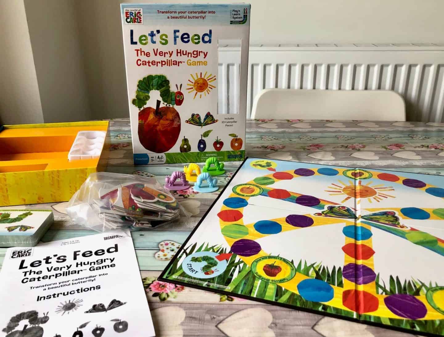 Let's Feed the Very Hungry Caterpillar board game - Pieces in the box
