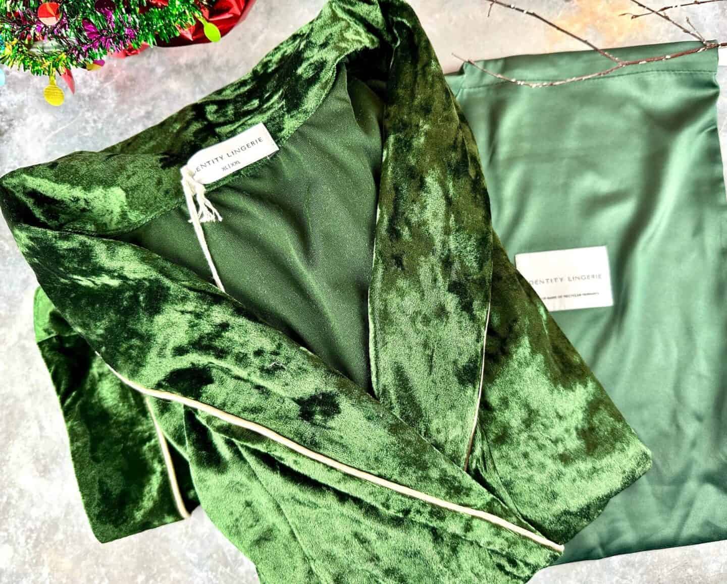 Long Velvet Dressing Gown from IDENTITY LINGERIE