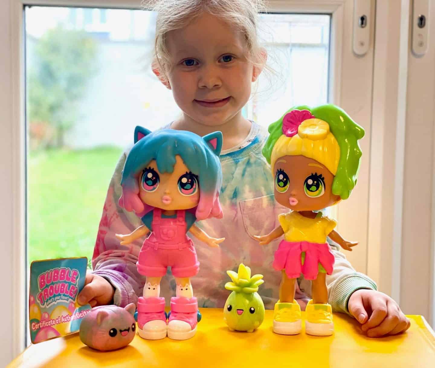 Bubble Trouble dolls with a certificate of authenticity