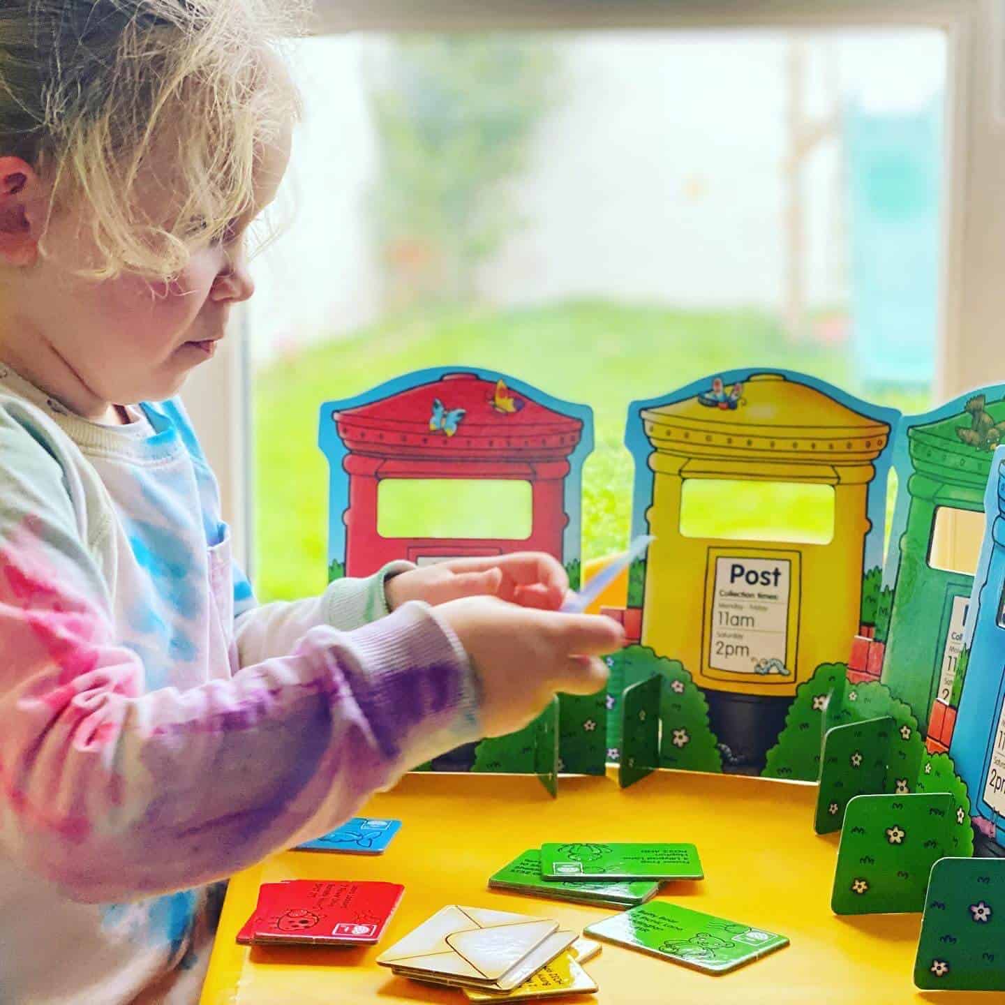 Playing the Post Box Game from Orchard Toys