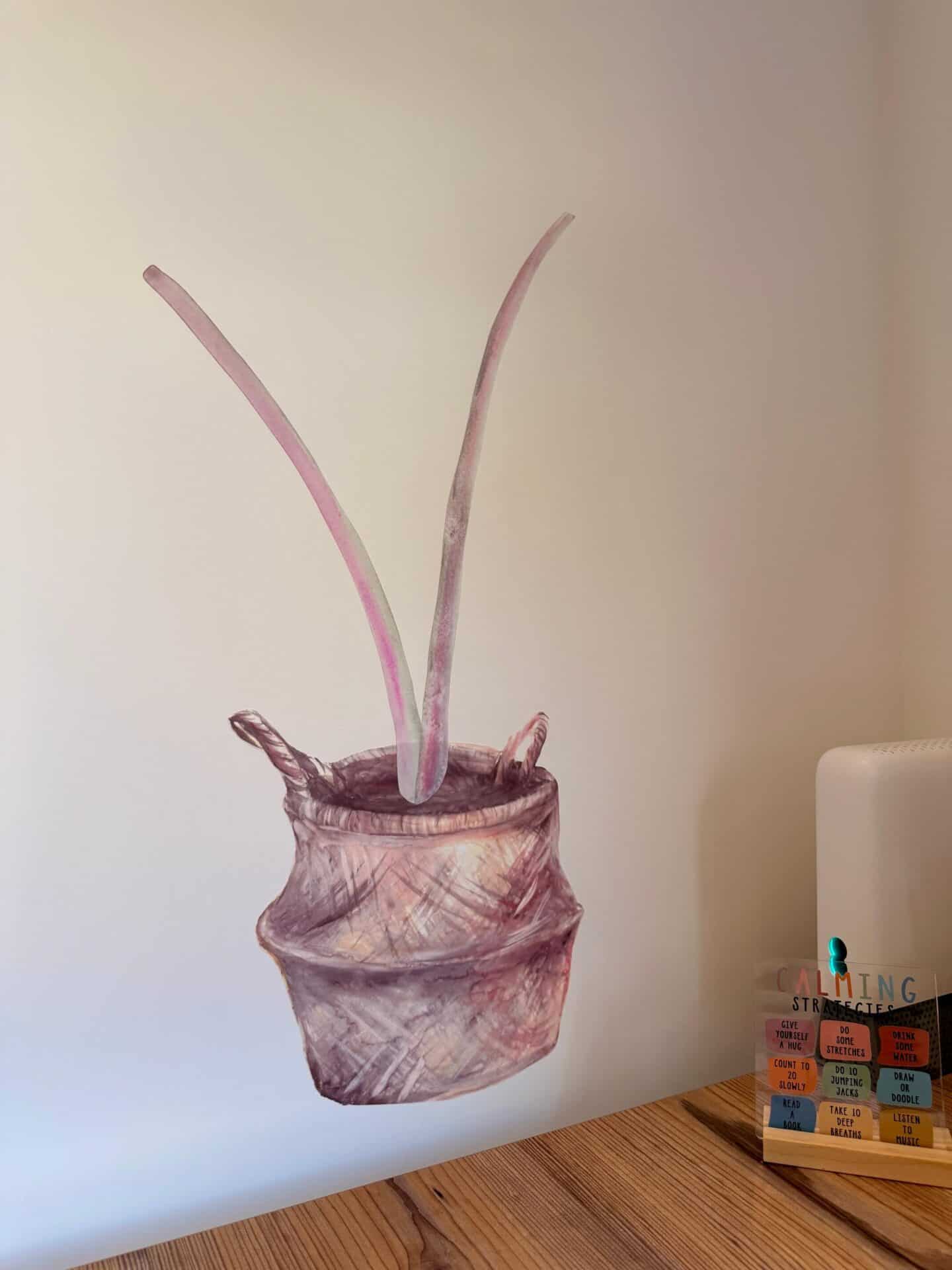 Decorating My Garden Office With Reusable Fabric Watercolour Wall Stickers (No Paint, No Wallpaper, No Mess)