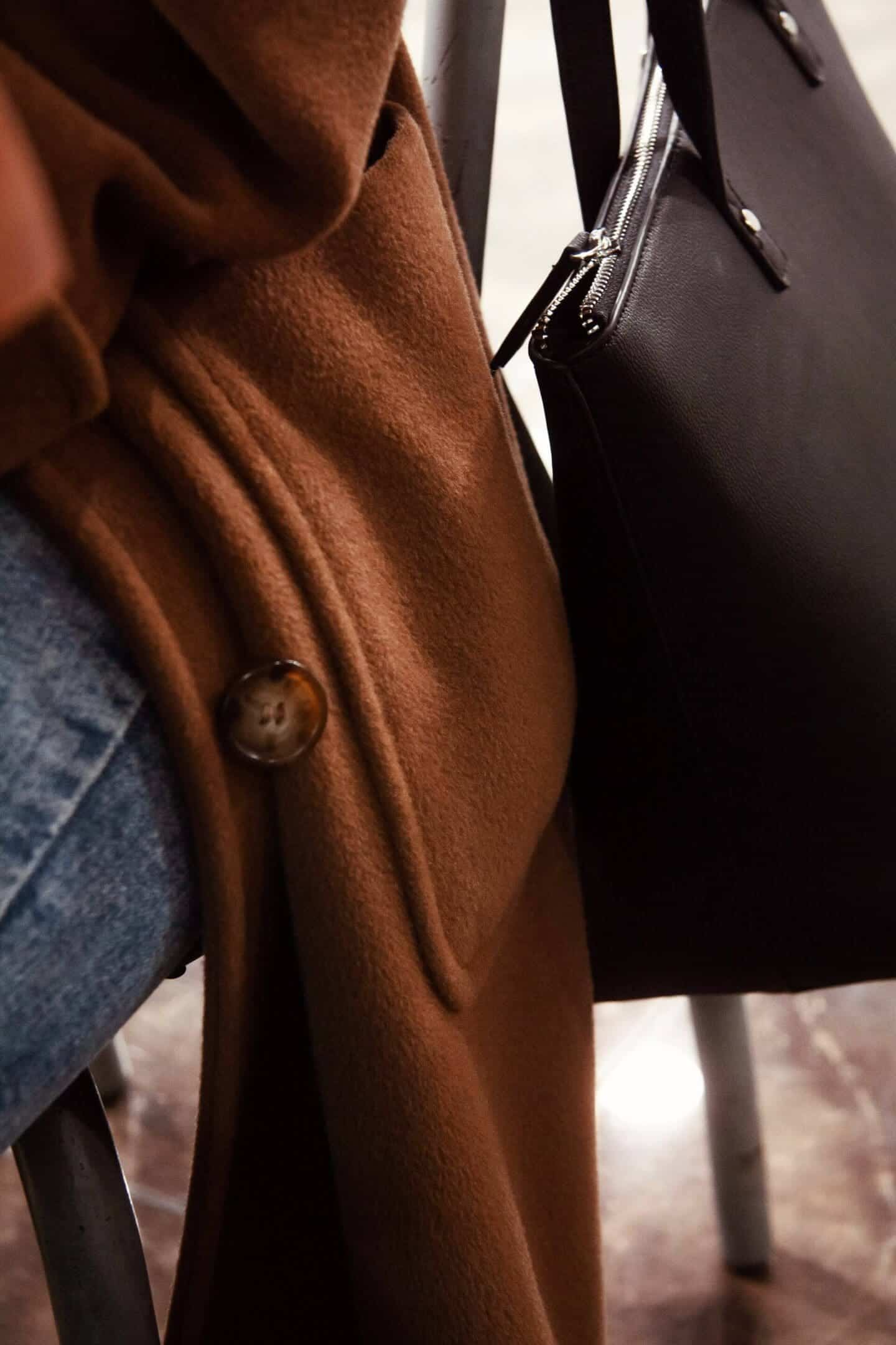 Faux Leather Large Shoulder Bag