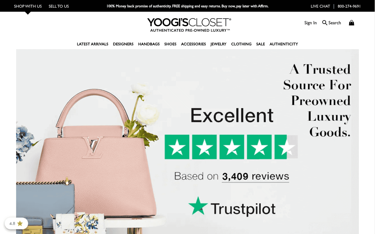 Yoogi's Closet - Best for Luxury Resale Marketplaces