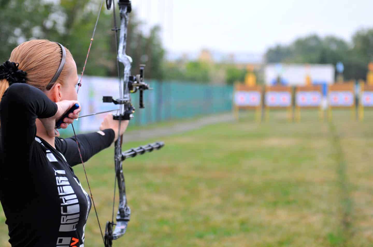 Girl doing archery