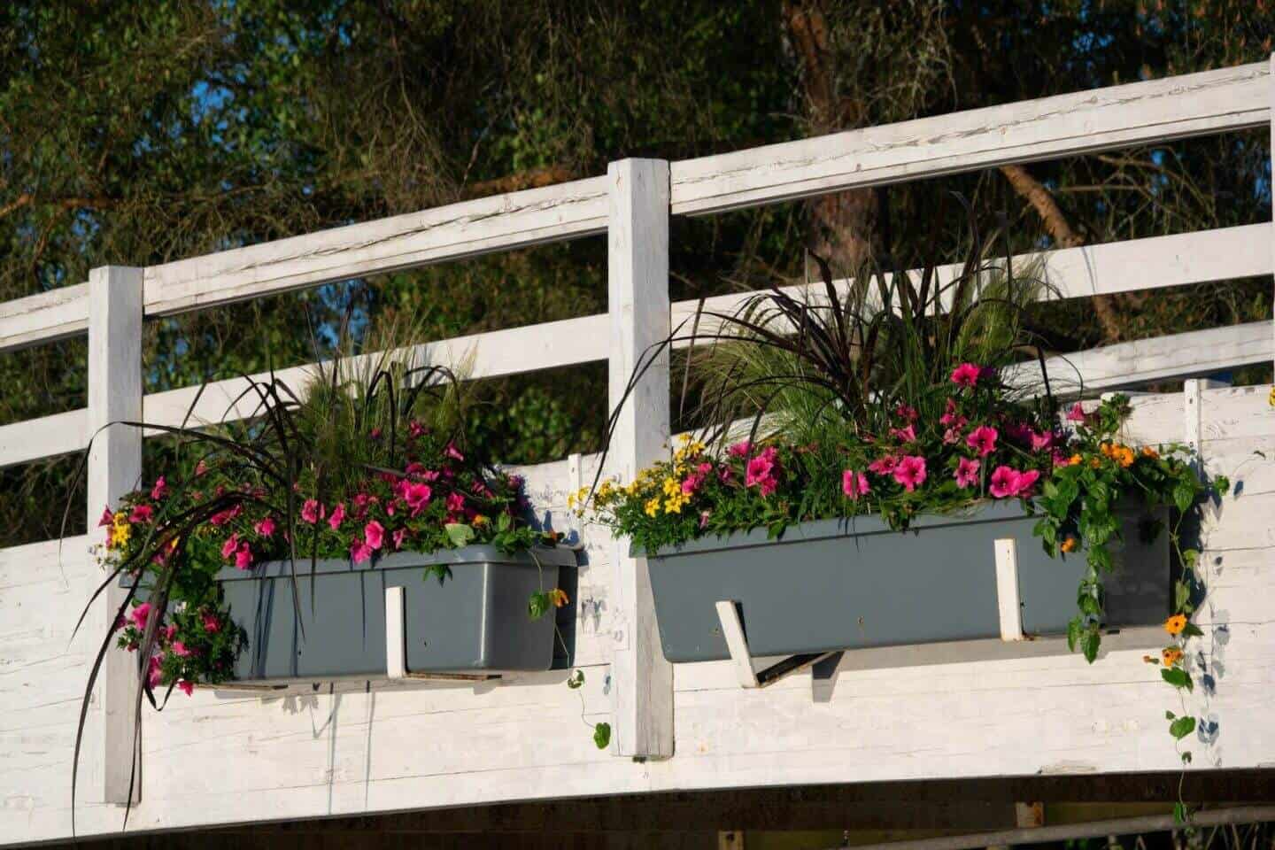 deck railing planter ideas