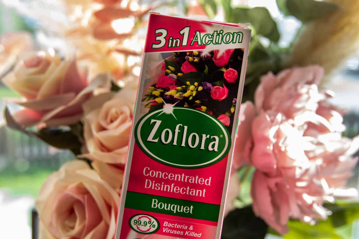 Bouquet zoflora with artificial flowers