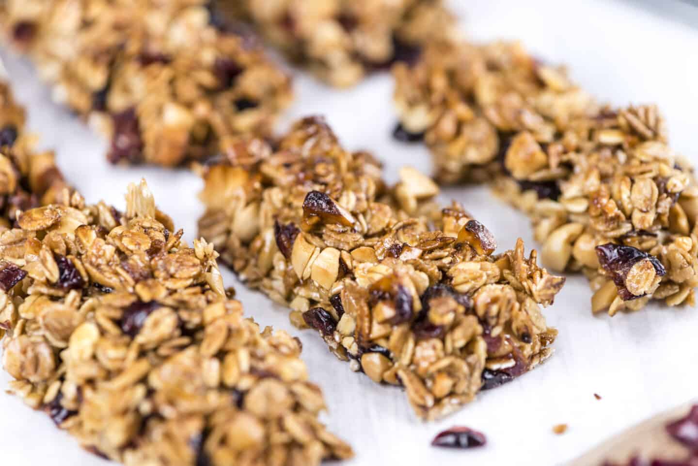 selection of homemade cereal bars
